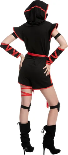 Vista 7 de Spooktacular Creations -Disfraz de ninja para adultos para Halloween, para mujer, para fiesta de disfraces, truco o trato, fiesta de cosplay