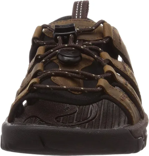 Vista 2 de KEEN Sandalias de senderismo Targhee 3 para hombre, BisonteMulch