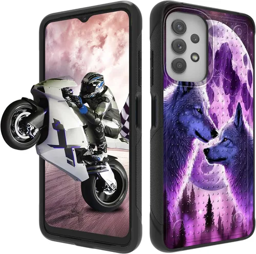 Vista 62 de Funda protectora resistente de doble capa para Samsung A14 5G (parte trasera con textura antideslizante), TPU suave a prueba de golpes, para Samsung