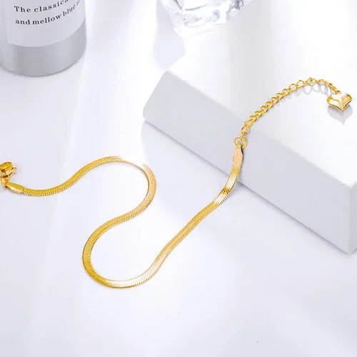 Vista 7 de Tobilleras de oro para mujer, impermeables, chapadas en oro de 18 quilates, para mujer, cadena de serpiente, delicadas pulseras de tobillo