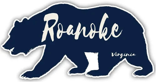 Vista 7 de Roanoke Virginia Souvenir - Calcomanía de vinilo (2 pulgadas), diseño de tienda de campaña