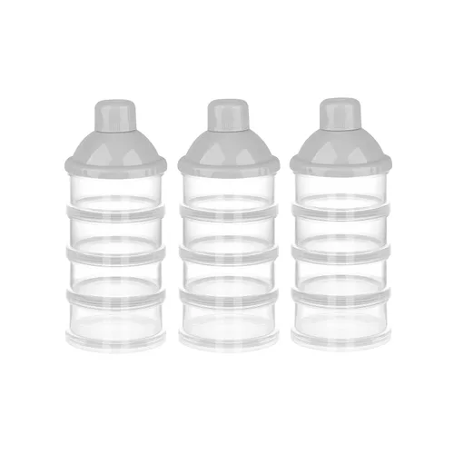 Vista 17 de Accmor Dispensador de fórmula sobre la marcha, contenedor apilable de fórmula de 4 compartimentos para viajes, contenedor de leche en polvo
