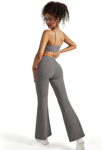 Vista 6 de SUUKSESS Leggings acampanados para mujer, pantalones de yoga de cintura alta con corte de bota y levantamiento de glúteos
