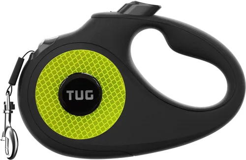 Vista 12 de TUG Correa retráctil monocromática de 360° sin enredos para perro, cinta de nailon fuerte de 16 pies (pequeña, aguamarina)