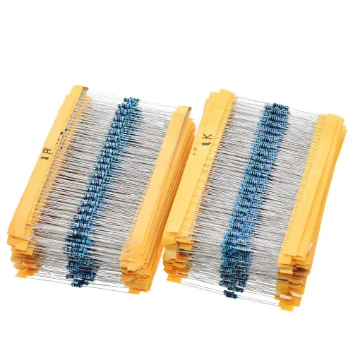 Vista 5 de Kit de resistencia, 1460Pcs 73Values 1/4W 1% Tolerancia 1 ohm-1M ohm Resistencia de película metálica Kit surtido de componentes electrónicos