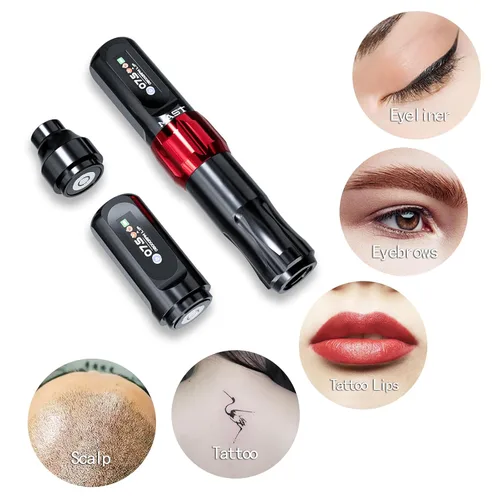Vista 8 de Mast Tattoo Tour2 Pro Máquina inalámbrica de pistola de tatuaje Rojo rosa