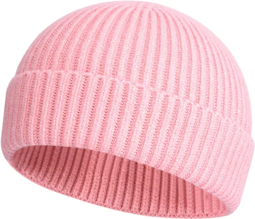 Vista 54 de ROYBENS Swag Wool Knit Cuff Short Fisherman Beanie for Men Women Winter Hat 1 albaricoque
