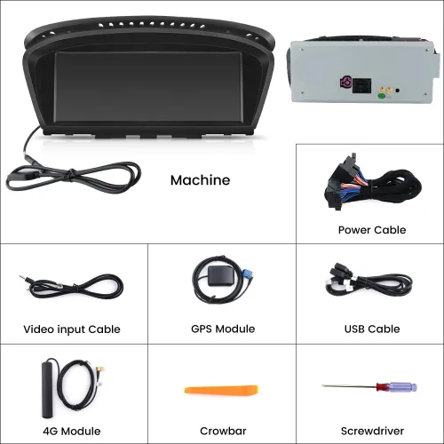 Vista 7 de Pantalla de radio de coche Junsun para BMW 3 5 Series E60 E90 E93 2004-2008 CIC System