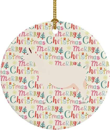 Vista 8 de Caroline's Treasures Adorno de cerámica de avestruz común para árbol de Navidad, decoración colgante para el hogar, Navidad, vacaciones, fiesta