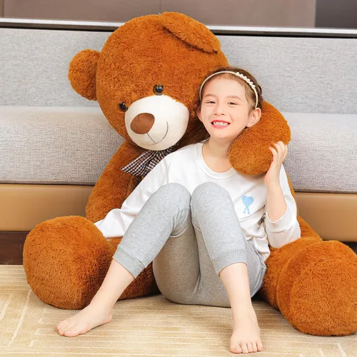 Vista 6 de SNOWOLF Oso de peluche gigante de 47 pulgadas, regalo para el Día de la Madre, oso de peluche gigante de 47 pulgadas, lindo oso suave de tamaño real