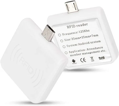 Vista 7 de Lector de tarjetas inteligentes sin contacto portátil, interfaz USB macho, IC/ID versión dual, lectura rápida de 0.2s, para PC, teléfono, tableta