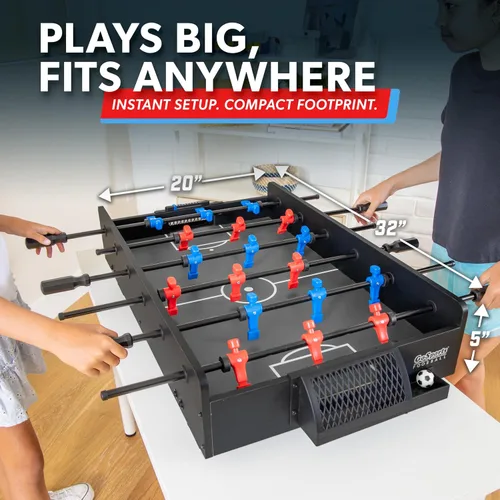 Vista 6 de Juego de futbolín de mesa GoSports de 32 pulgadas - Roble o Negro Tabletop