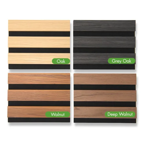 Vista 20 de Art3d Panel de pared con diseño de listones de madera acústica de 47 x 23.6 Castaño