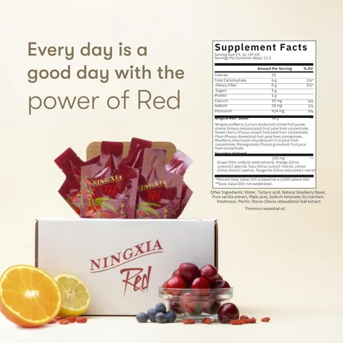 Vista 7 de NingXia Red Singles 2oz. - Paquete de 30 aceites esenciales de Young Living