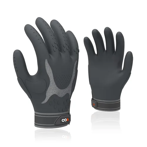 Vista 8 de Vgo... NGG X1 Guantes de trabajo Gription sin costuras, guantes de trabajo para hombres, guantes antideslizantes para almacenamiento y conductores