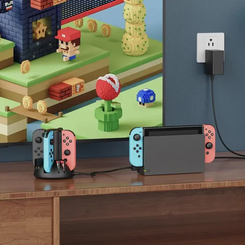 Vista 7 de Controller Charging Dock for Nintendo Switch Joycon, MARSDOCK Charger Station Compatible with Switch OLED JoyCon, Controller Charger Stand Station