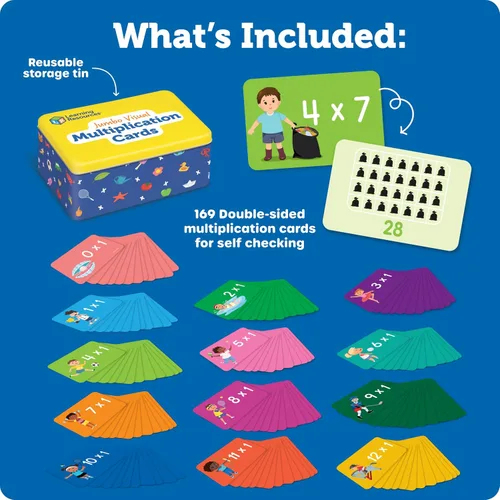 Vista 6 de Tarjetas de multiplicación visual jumbo de Learning Resources