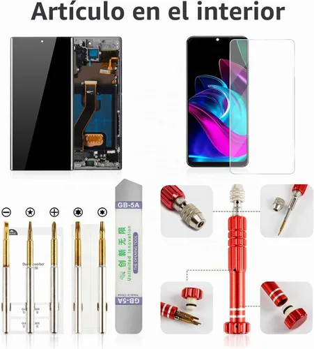 Vista 5 de OLED para Samsung Note 10 Plus Reemplazo de pantalla 0.14 oz para Samsung Galaxy Note 10 Plus 0.18 oz LCD Digitalizador Pantalla táctil para Samsung