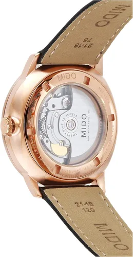 Vista 6 de Hombres Commander Gradient Automatic Mido Caliber 80 (Base ETA C07.611) Reloj, Negro -, Classic