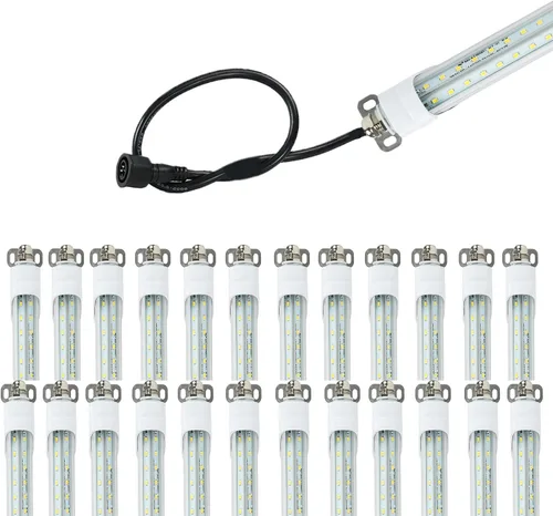 Vista 9 de Tubo de luz LED T8 de 4 pies para refrigerador, 18 W, 2520 lm, luz diurna blanca de 5000 K, luz diurna no regulable, luces LED para refrigerador o 1