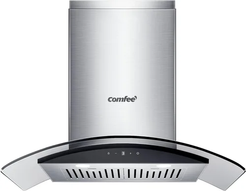 Vista 9 de COMFEE' CVG30W8AST Campana extractora montada en pared de 30 pulgadas con conducto, con ventilador de escape de 450 CFM de 3 velocidades, filtros