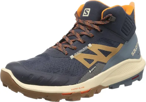 Vista 8 de Salomon Botas de senderismo OUTPULSE Mid Gore-Tex para hombre Urban Chic/Sombra/Cuero crudo