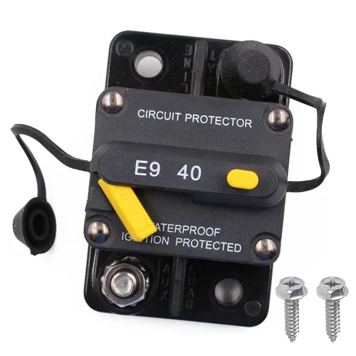 Vista 11 de Disyuntor manual de 12 V, 24 V, 15 A, reinicio manual para automóvil, RV, solar, marina, automoción, 12 voltios, 32 V CC, disyuntor de motor