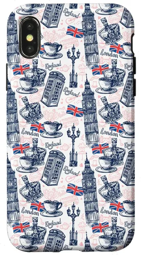 Vista 5 de Funda para iPhone 16 London con Big Ben, Booth, Union Jack, funda de té inglés