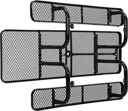 Vista 4 de Global Industrial Mesa de picnic rectangular de 8 pies, compatible con ADA Negro