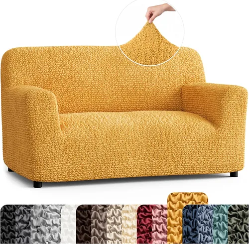 Vista 15 de PAULATO BY GA.I.CO. Funda para Silla - Funda para Sillón - Funda para Sillón - Funda de Tela Suave - Protector de Muebles Elegante de Ajuste Ceniza