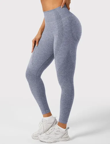 Vista 151 de HIGORUN - Leggings sin costuras para mujer, moldeadores, con diseño gráfico de sonrisas, de cintura alta, para el gimnasio, yoga o hacer ejercicio