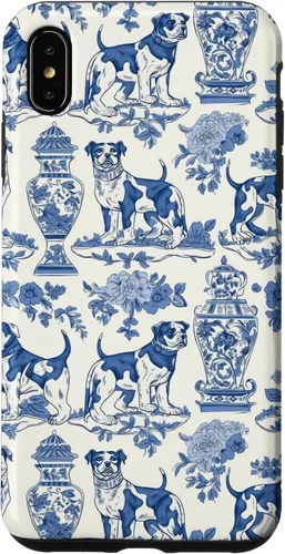 Vista 11 de Chinoiserie Dog Blue Toile Ginger Preppy Grandmillennial - Carcasa para iPhone 16
