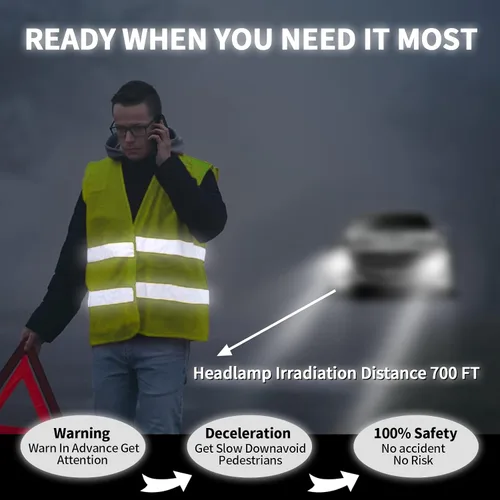Vista 4 de Chaleco de seguridad, chaleco reflectante de alta visibilidad para hombres, trabajo, ciclismo, corredor, topógrafo, voluntario, carretera