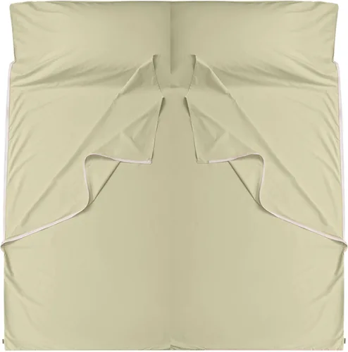 Vista 16 de Forro de saco de dormir 100% algodón con cremallera, sábana de viaje para adultos, para hoteles, camping, excursionistas, colchón, caravana, sofá
