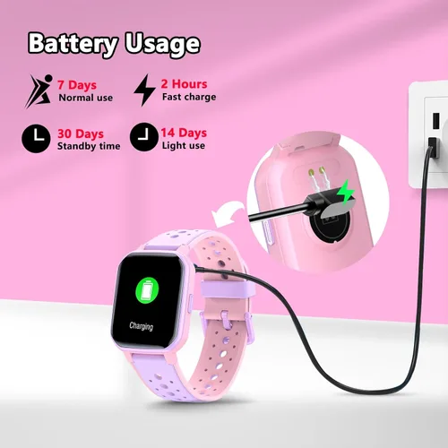 Vista 8 de Reloj inteligente para niños y adolescentes, no necesita teléfono, rastreador de actividad física para niños y niñas, reloj con 19 modos deportivos