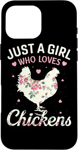 Vista 19 de Just A Girl Who Loves Chickens, Floral Farmer Girl Case for iPhone 17
