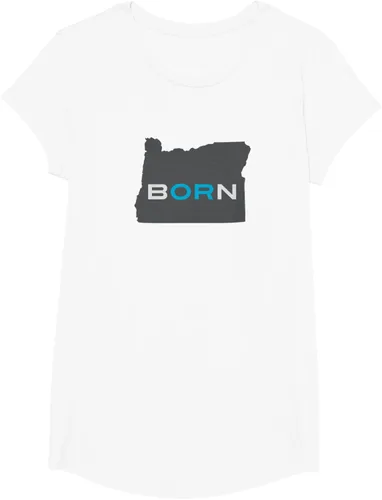 Vista 14 de Nacido en Oregon Camisa – Estado Mapa Born Idea de regalo, Negro