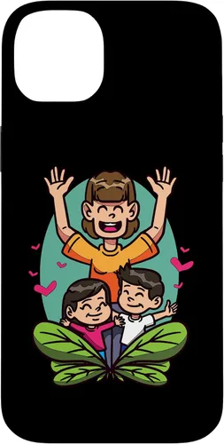 Vista 15 de iPhone 16 Cartoon Children Playing Design For Kids And Family Case