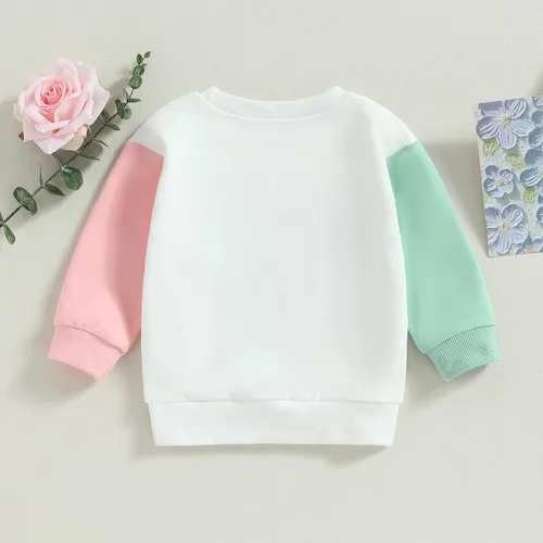 Vista 7 de Muasaaluxi Sudadera de manga larga con cuello redondo para bebé niña, suéter de gran tamaño, ropa de otoño 6M-4T