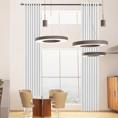 Vista 49 de Cortinas opacas para dormitorio, con aislamiento térmico y bloqueo de luz, para oscurecer la habitación, cortinas con ojales sólidos para ventana
