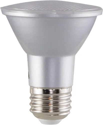 Vista 4 de Satco Bombilla LED de estado sólido S9400, plata, 7 vatios, voltaje 120, 525 lúmenes iniciales, forma de lámpara PAR20, base media, base ANSI E26