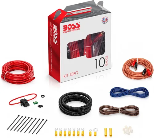 Vista 10 de BOSS Audio Systems Kit de cableado de instalación de amplificador de calibre 0 KIT20: un kit de cableado para amplificador de automóvil te ayuda a