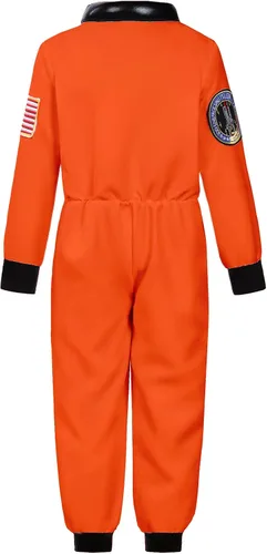 Vista 5 de Disfraz de astronauta para niños de piloto espacial para niños pequeños, disfraces de cumpleaños de Halloween