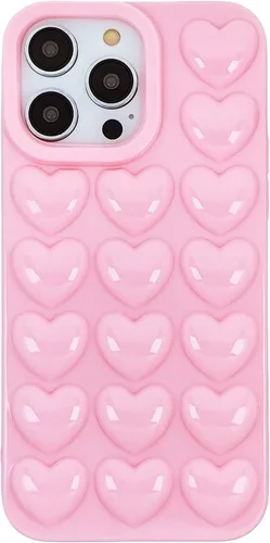 Vista 22 de Funda para iPhone 11 para mujer, funda de gel Kawaii 3D Pop Bubble Heart Kawaii, linda funda para iPhone 11 de 6.1 pulgadas, color negro