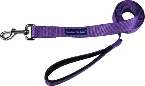 Vista 7 de Correa para perro fuerte y durable (azul, rojo, negro, morado, rosa, 6 ft, 4 ft, 2 ft), por Downtown Pet Supply, Negro