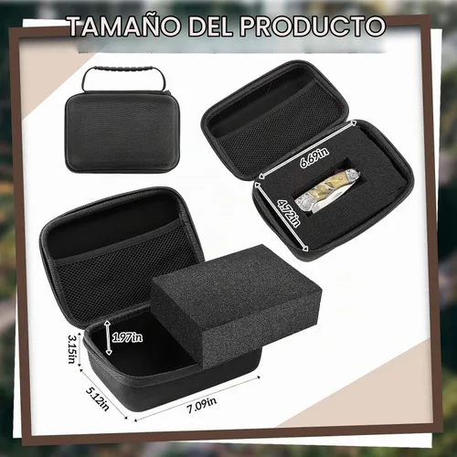 Vista 2 de Relaxweex Funda rígida de EVA con espuma personalizable de 7.1 x 4.7 x 3.1 pulgadas, funda protectora de transporte de EVA a prueba de golpes