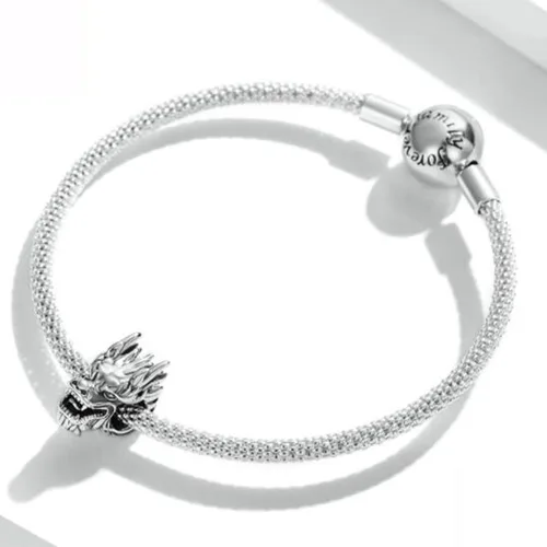 Vista 5 de Dijes de animales de la suerte para pulseras, abalorios de plata de ley 925 original 100% para pulseras