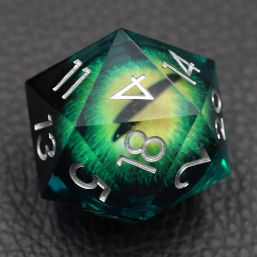Vista 18 de Dados de mazmorras y dragones D20,3.346 in Dragon Eye D20,Dados de núcleo líquido para TTRPG