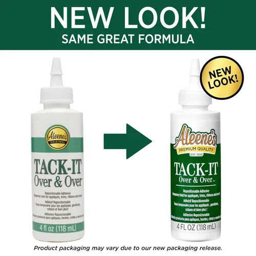 Vista 7 de Aleene's Tack-It Over & Over - Pegamento líquido reposicionable y extraíble, 4 fl oz, Transparente