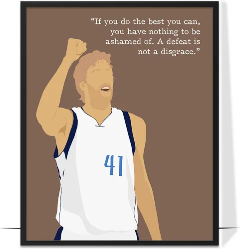 Vista 23 de LOLUIS Arte de pared motivacional, citas inspiradoras de baloncesto, sin marco, 8 x 10 pulgadas, ilustraciones dibujadas a mano, dormitorio